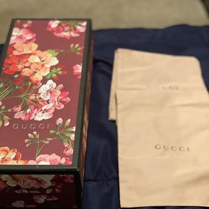 Gucci shoe box and duster bags